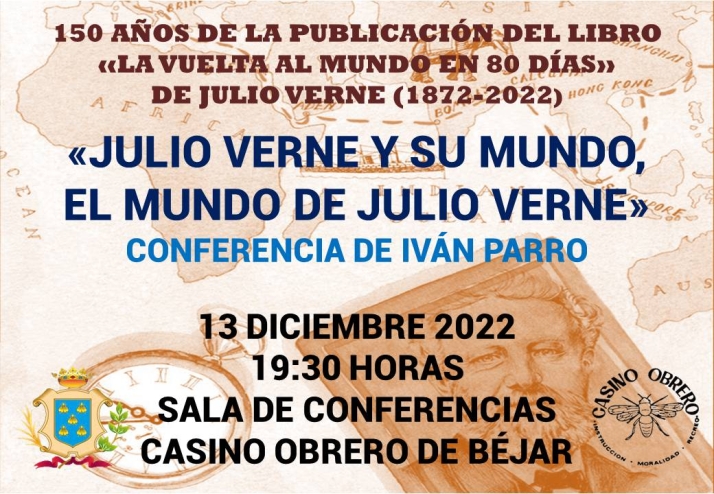 El Casino Obrero de B&eacute;jar organiza una conferencia en torno a Julio Verne | Imagen 1