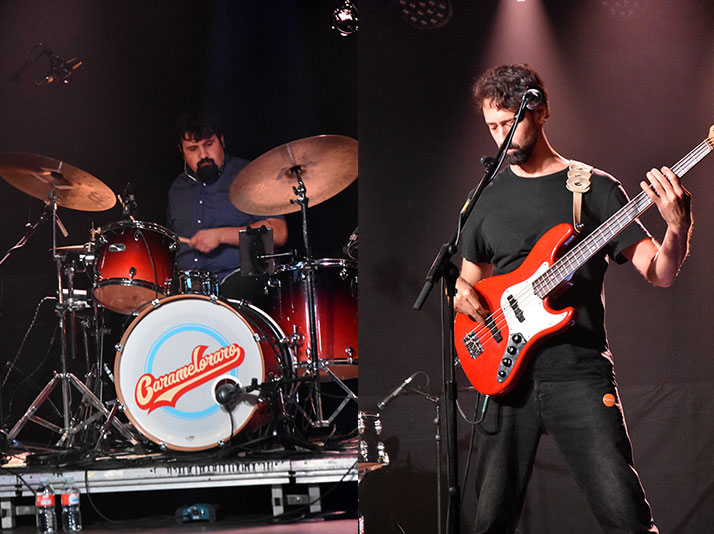 Jorge Henriquez, batería, y Javier Santana, bajo de faLsantes