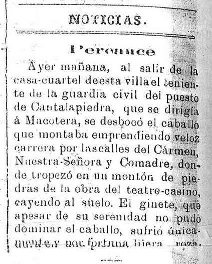 1904: El caballo desbocado en Pe&ntilde;aranda del teniente de la guardia. | Imagen 1