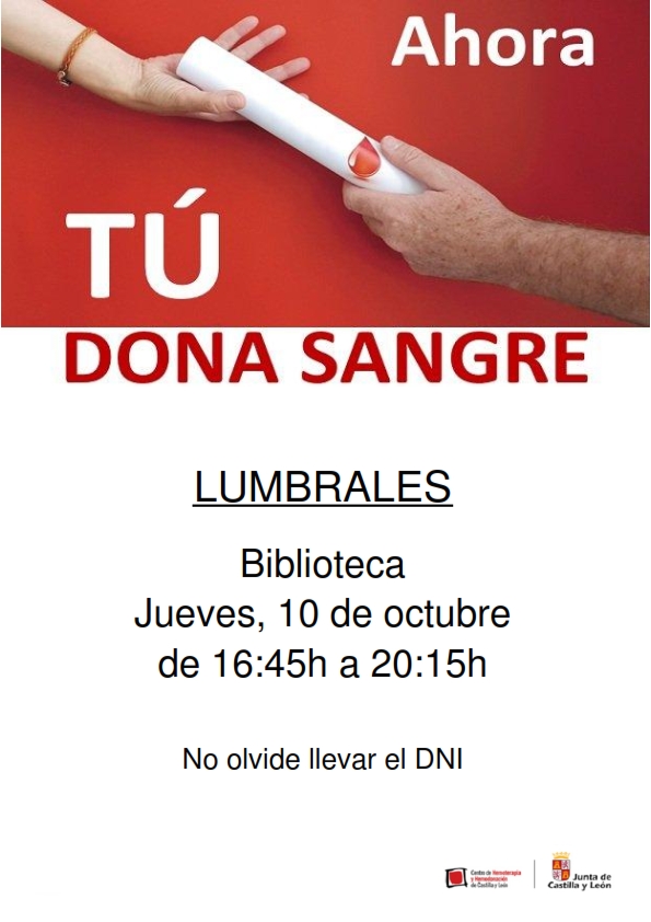 La Unidad de Hemoterapia regresa el mi&eacute;rcoles a Lumbrales y llama a la poblaci&oacute;n a donar sangre | Imagen 1