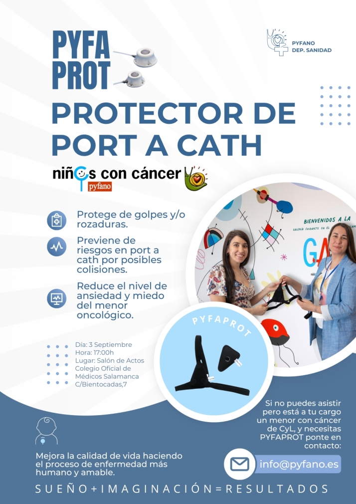 Pyfano lanza el primer protector de Port a Cath para menores con c&aacute;ncer | Imagen 1