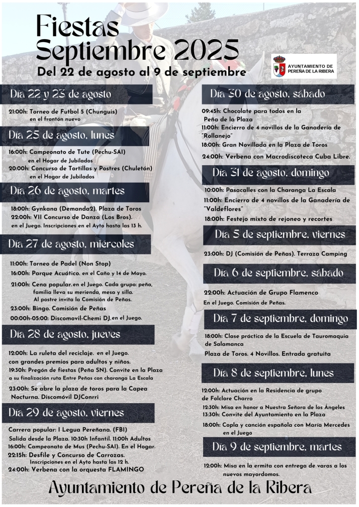 Un intenso programa festivo en Pere&ntilde;a de la Ribera: de los encierros de agosto a la tradici&oacute;n de septiembre | Imagen 1
