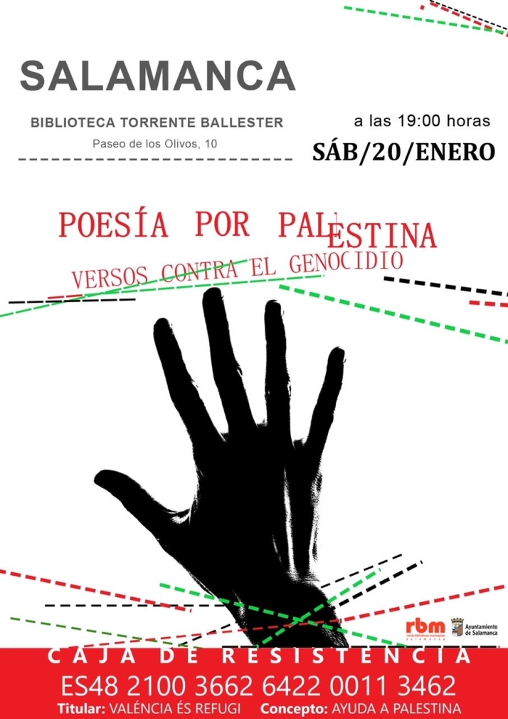 Salamanca se une a la iniciativa 'Poes&iacute;a por Palestina. Versos contra el genocidio' | Imagen 1