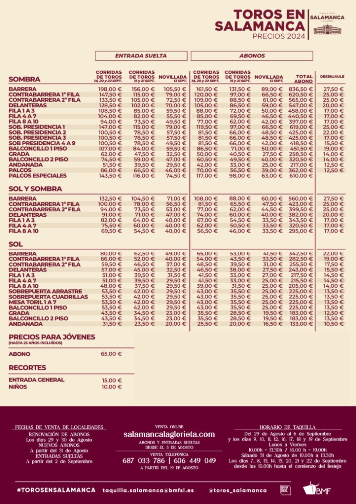 Ya est&aacute;n a la venta las entradas y abonos para la Feria Taurina de Salamanca  | Imagen 1