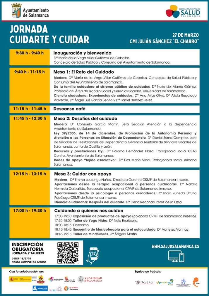 &lsquo;Cuidarte y Cuidar&rsquo;, una jornada para reconocer y apoyar a las personas cuidadoras de Salamanca | Imagen 1