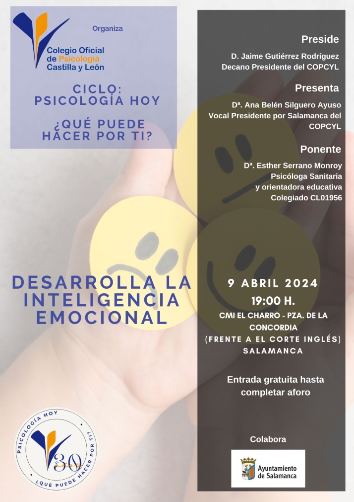 El COPCYL celebra la charla &lsquo;Desarrolla la inteligencia emocional&rsquo; dentro del ciclo &lsquo;Psicolog&iacute;a hoy: &iquest;qu&eacute; puede hacer por ti?&rsquo; | Imagen 1