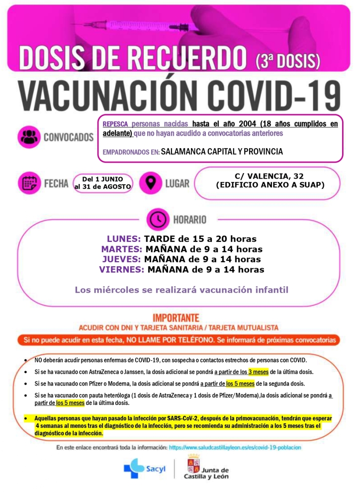 Estas son las fechas de las repescas para vacunarte contra el covid | Imagen 3