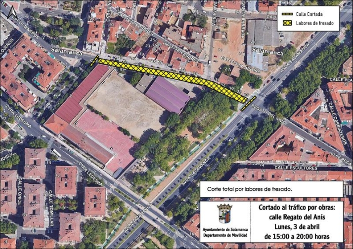 Importantes cortes de tr&aacute;fico este lunes en Salamanca | Imagen 3