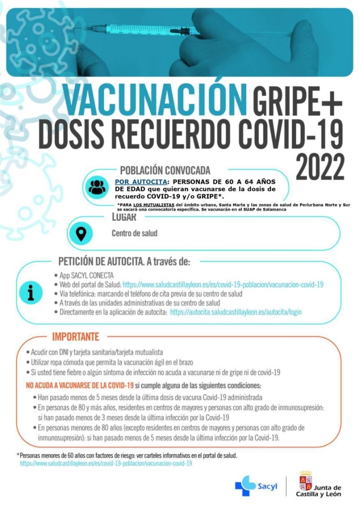 Foto 2 - Nuevas convocatorias de vacunación de COVID + gripe en Salamanca y provincia