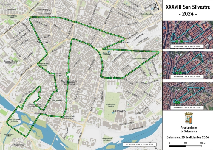 Estos son los cortes de tr&aacute;fico con motivo de la celebraci&oacute;n de la XL Carrera Popular &lsquo;San Silvestre Salmantina&rsquo; | Imagen 1