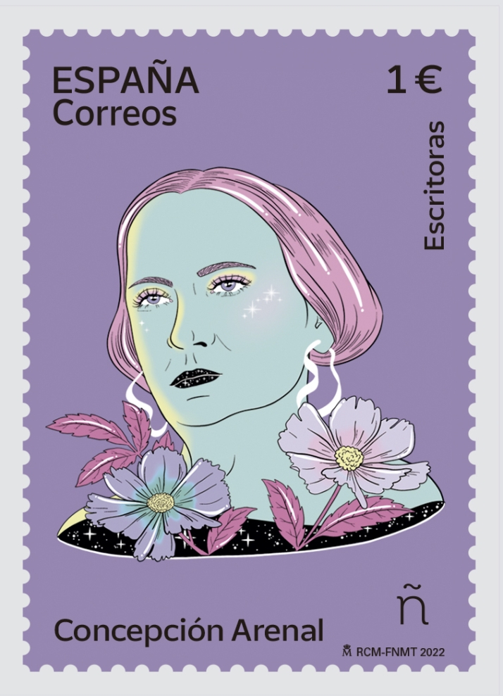 El sello que Correos dedica a Concepci&oacute;n Arenal, dentro de la colecci&oacute;n #8MTodoElA&ntilde;o | Imagen 1