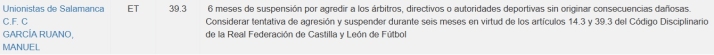 Medio a&ntilde;o de sanci&oacute;n para el ya exentrenador de Unionistas por su trifulca con un &aacute;rbitro durante un partido de cadetes | Imagen 1
