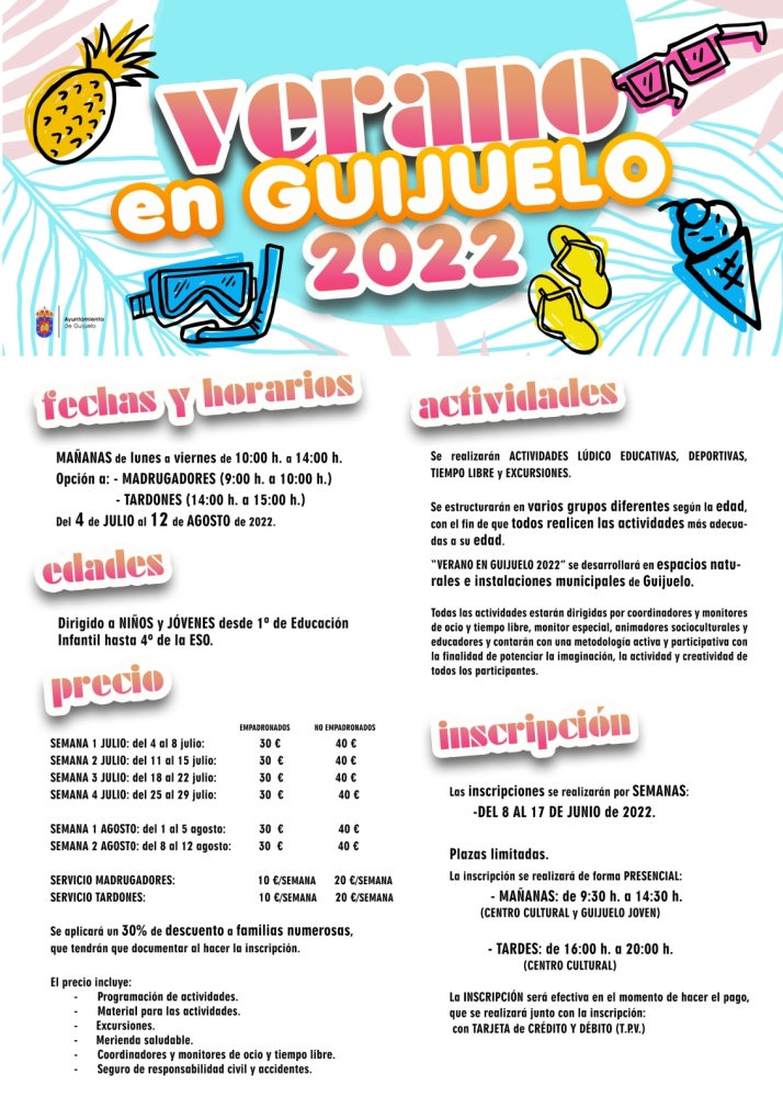 El Programa &lsquo;Verano en Guijuelo&rsquo; abre sus inscripciones | Imagen 1