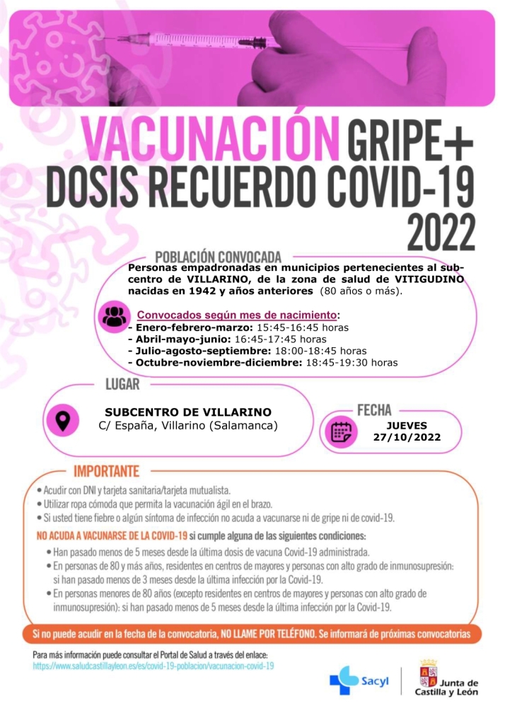 El Subcentro de Guardias de Villarino acoger&aacute; la vacunaci&oacute;n covid de mayores de 80 en cuarta dosis | Imagen 1