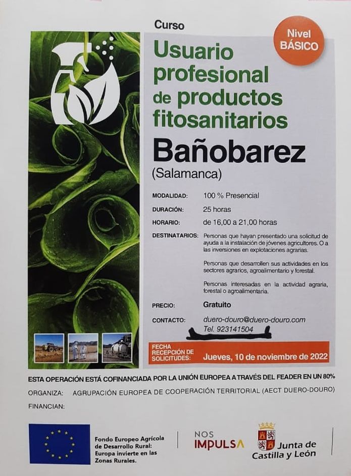 La AECT Duero-Douro organiza en Ba&ntilde;ob&aacute;rez un curso para el uso profesional de fitosanitarios | Imagen 1
