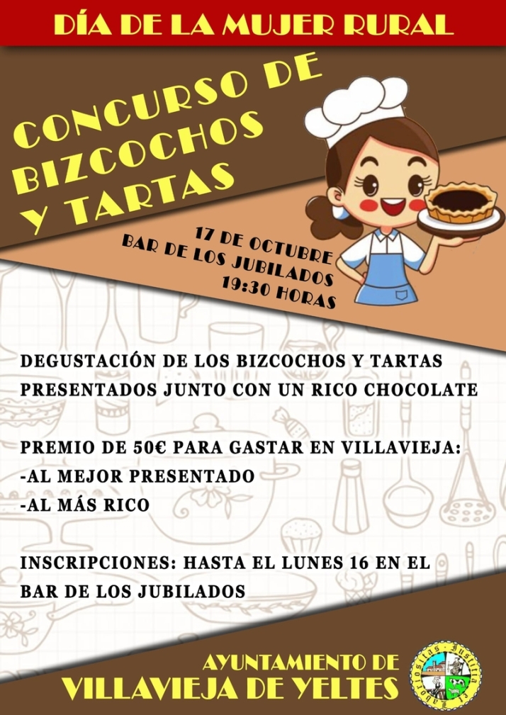 Villavieja celebrar&aacute; el D&iacute;a de la Mujer Rural con un concurso de bizcochos y tartas | Imagen 1