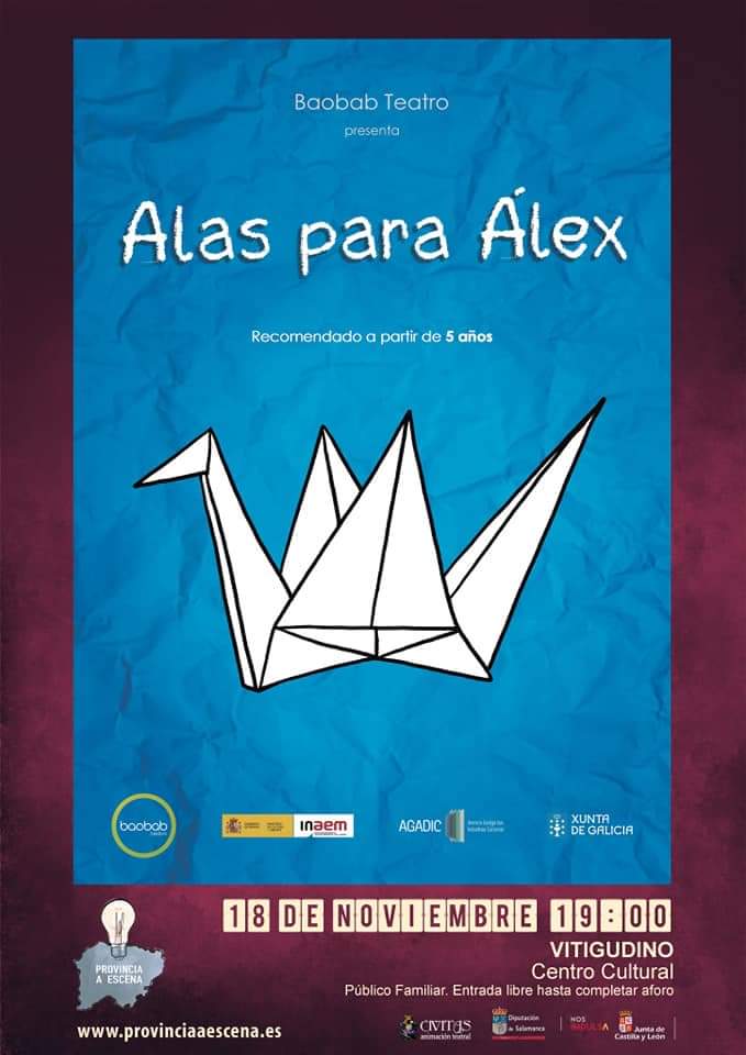 'Alas para Alex', teatro familiar este s&aacute;bado en Vitigudino | Imagen 1