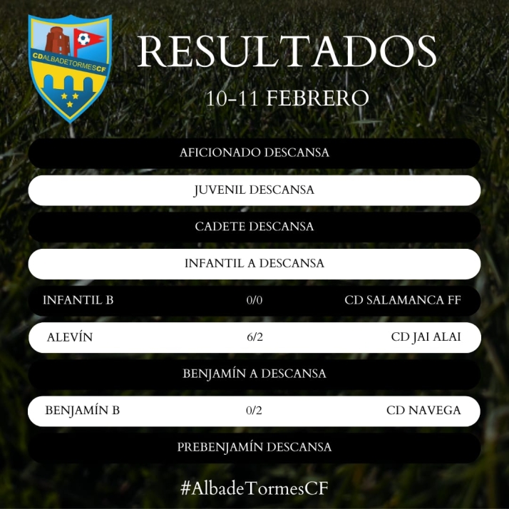 Resultados de la decimoquinta jornada para el Alba de Tormes Club de F&uacute;tbol | Imagen 1