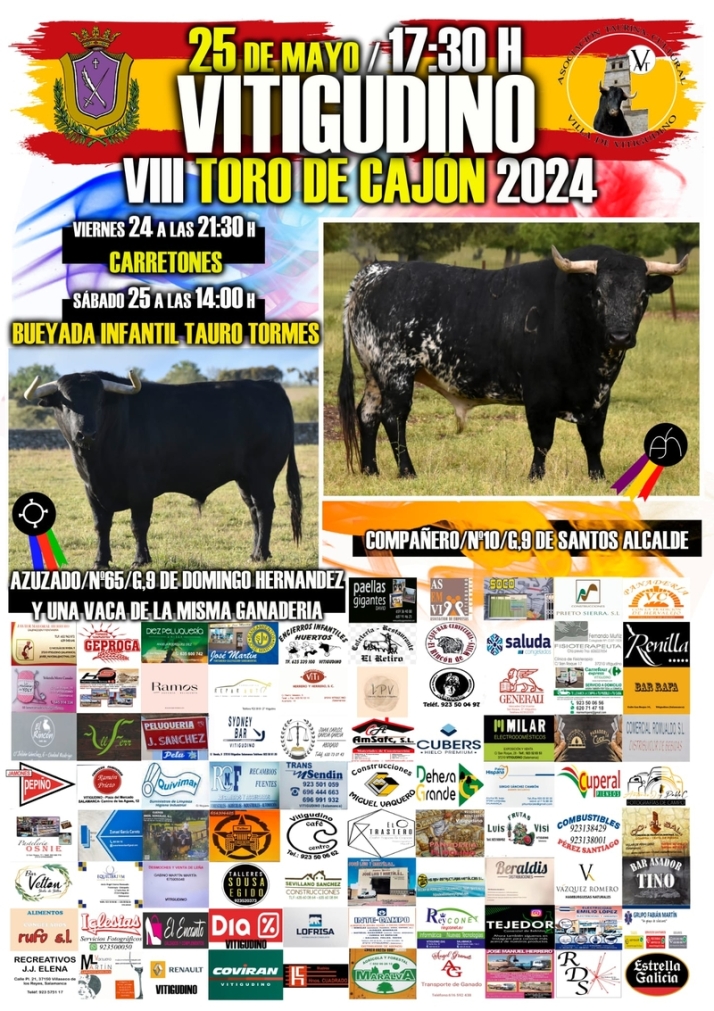 Una vaca de Domingo Hern&aacute;ndez completa el cartel del VIII Toro de Caj&oacute;n en Vitigudino, mientras los ni&ntilde;os tendr&aacute;n una 'Bueyada infantil' | Imagen 1