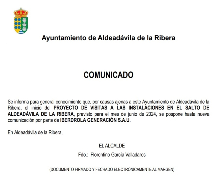 Iberdrola aplaza las visitas tur&iacute;sticas a las centrales hidroel&eacute;ctricas de Las Arribes | Imagen 1