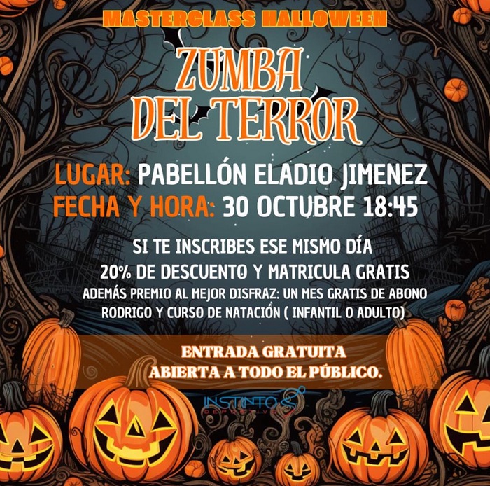 Clase de &ldquo;Zumba del Terror&rdquo; para Halloween frente a la Piscina Climatizada | Imagen 1