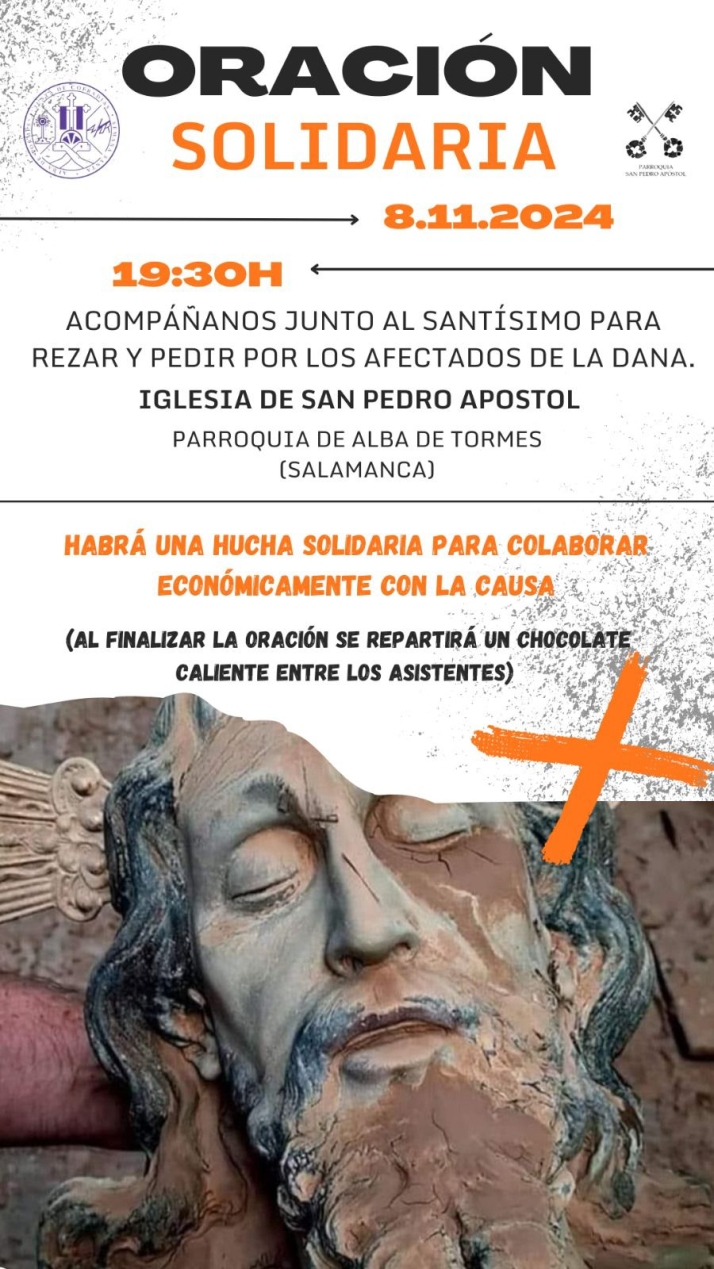 La Junta de Cofrad&iacute;as de Alba de Tormes organiza una oraci&oacute;n solidaria en apoyo a las v&iacute;ctimas de la DANA | Imagen 1