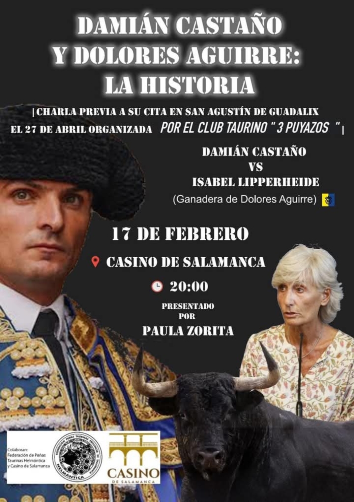 Dami&aacute;n Casta&ntilde;o y la ganadera de Dolores Aguirre, cara a cara en un coloquio en el Casino | Imagen 1