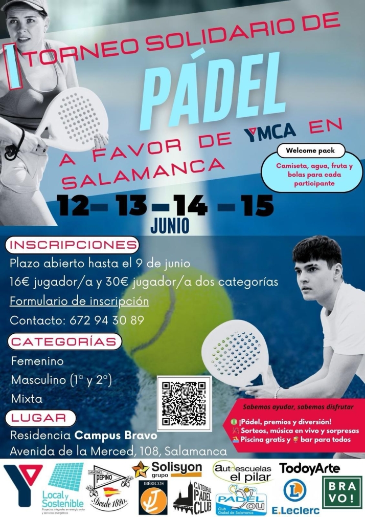 Salamanca celebrará en junio el I Torneo Solidario de Pádel en beneficio de YMCA | Imagen 1