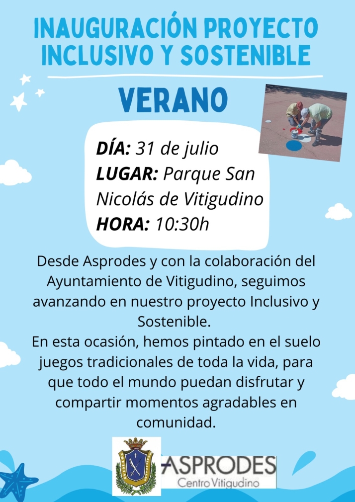 Asprodes llena de juegos tradicionales el suelo del parque San Nicolás de Vitigudino | Imagen 1