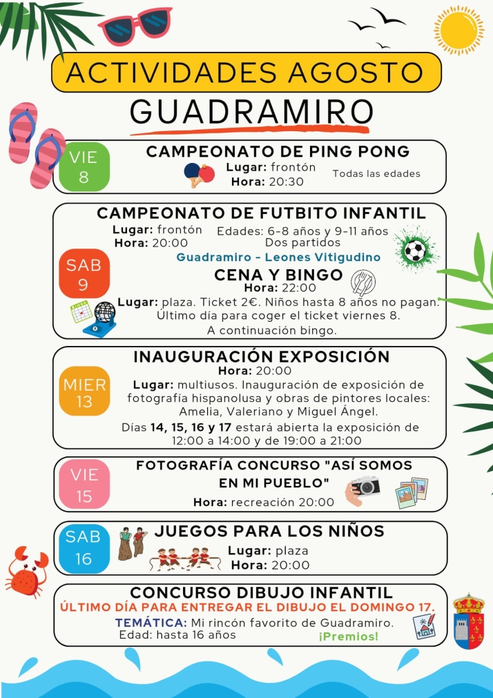 Guadramiro presenta un agosto cultural con exposiciones, concursos y juegos para todos | Imagen 1