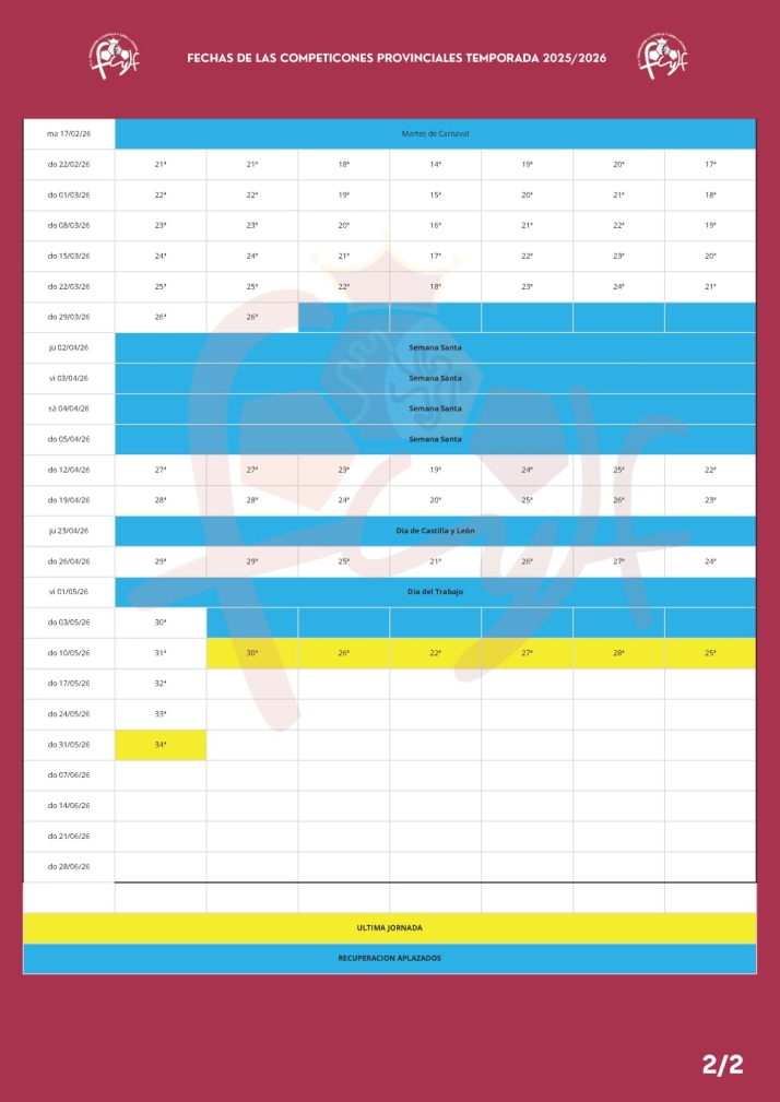 Este es el calendario del fútbol base en Salamanca para la temporada 25/26 | Imagen 2