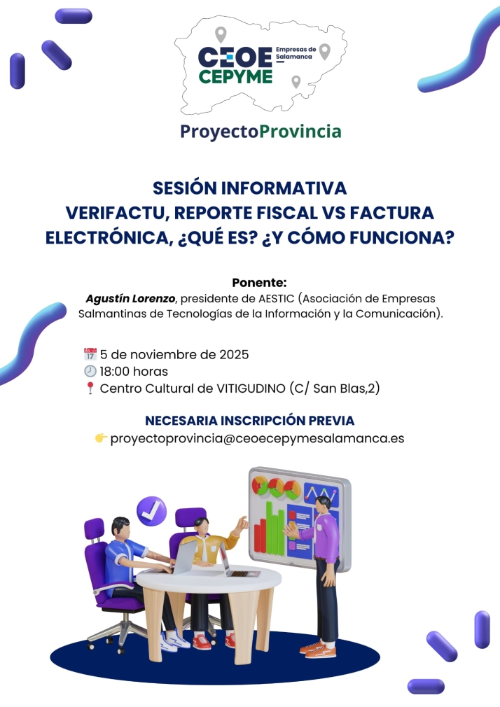 CEOE Salamanca organiza en Vitigudino una jornada sobre la nueva normativa de facturaci&oacute;n | Imagen 1