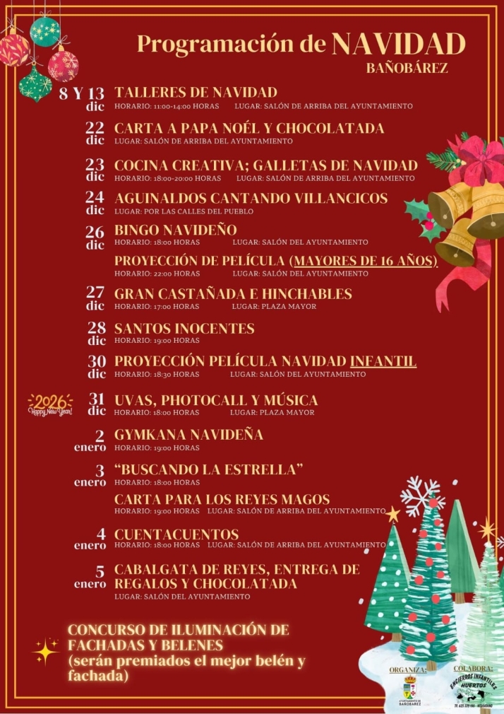 Bañobárez presenta un completo programa de Navidad con actividades para todas las edades | Imagen 1
