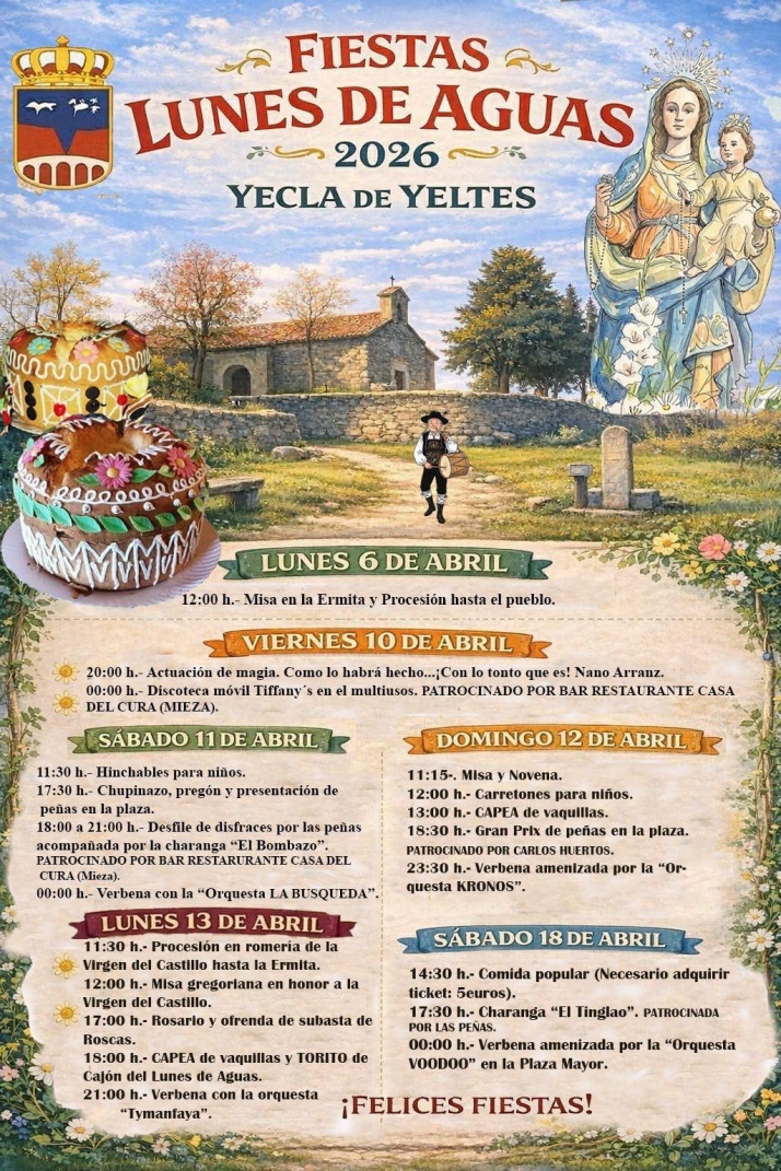 El Torito de Caj&oacute;n y la Virgen del Castillo centran las fiestas del Lunes de Aguas en Yecla de Yeltes | Imagen 1