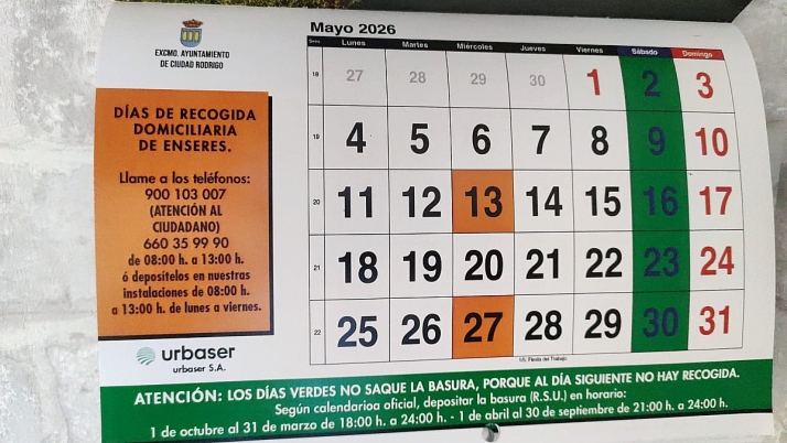 Foto 2 - Este mi&eacute;rcoles d&iacute;a 22 recogida de enseres a domicilio sin tirar basura org&aacute;nica al contenedor