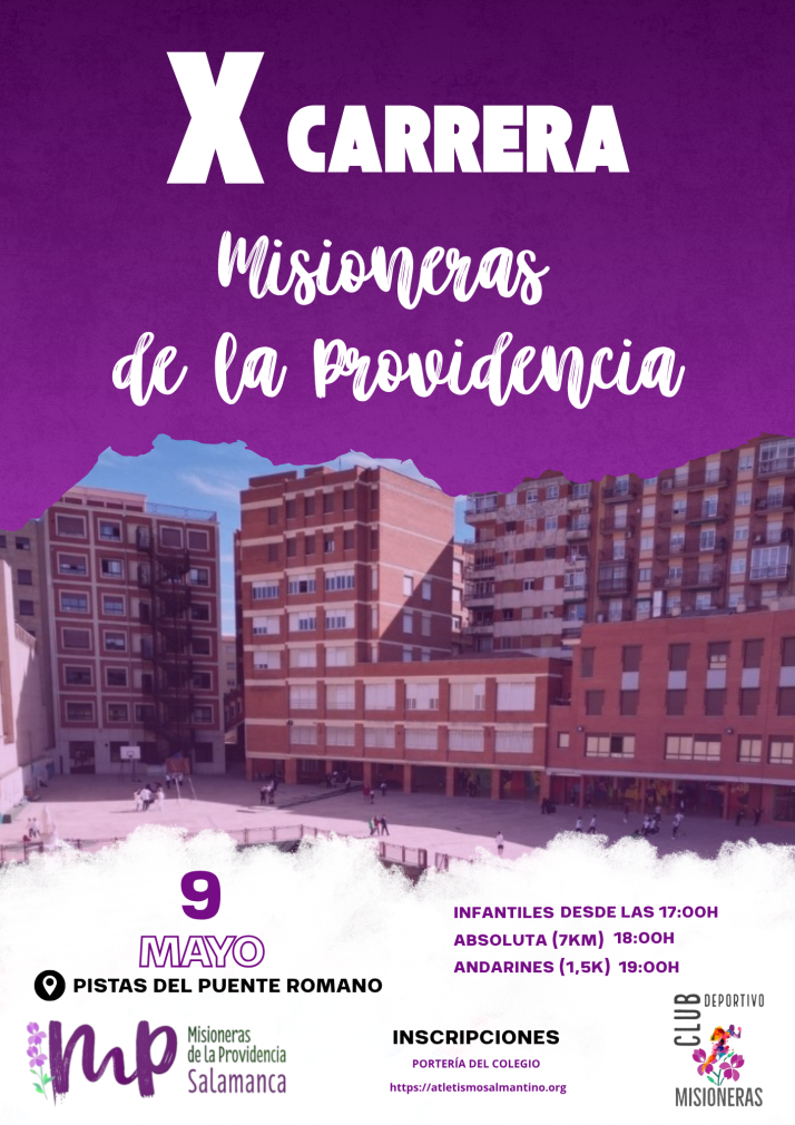 Abiertas las inscripciones para la X Carrera Misioneras de la Providencia en Salamanca | Imagen 1