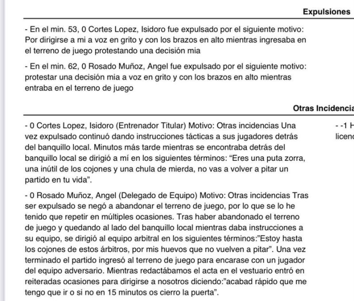 &quot;Eres una puta zorra&quot;, las impresentables palabras de un t&eacute;cnico del Hergar a la &aacute;rbitra del partido | Imagen 1