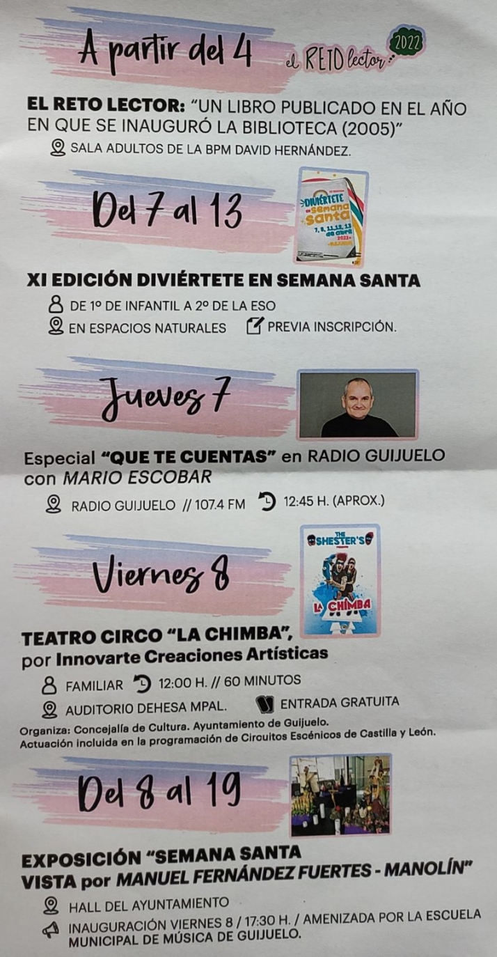 Mes dedicado al libro en la agenda cultural de Guijuelo | Imagen 1