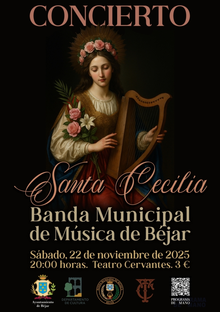 La Banda Municipal de Béjar rinde homenaje a Santa Cecilia con un concierto este sábado | Imagen 1