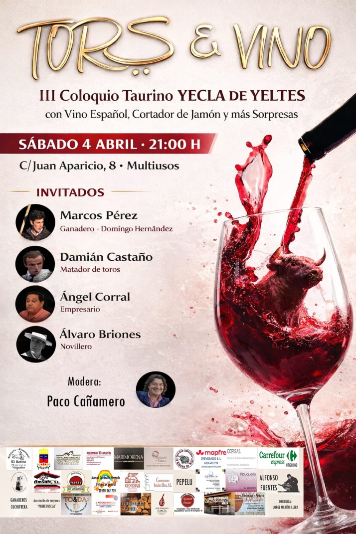 Yecla de Yeltes acoge el III Coloquio Taurino 'Toros &amp; Vino' con destacadas figuras | Imagen 1