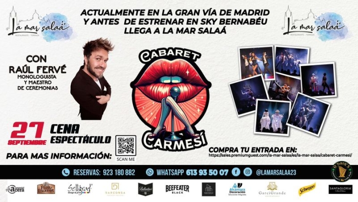 Vive una experiencia &uacute;nica con 'Cabaret Carmes&iacute;', el 27 de septiembre en La Mar Sala&aacute; en Salamanca | Imagen 1