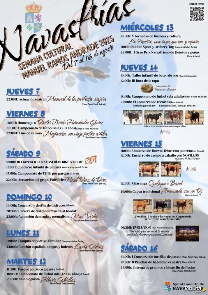 Navasfrías termina de desvelar los actos de su Semana Cultural, con las citas taurinas el viernes 15 | Imagen 1