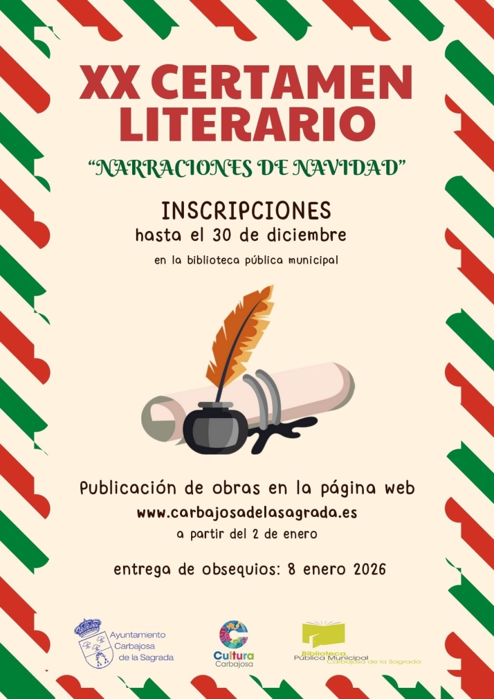 Carbajosa convoca el XX Certamen Literario 'Narraciones de Navidad' | Imagen 1