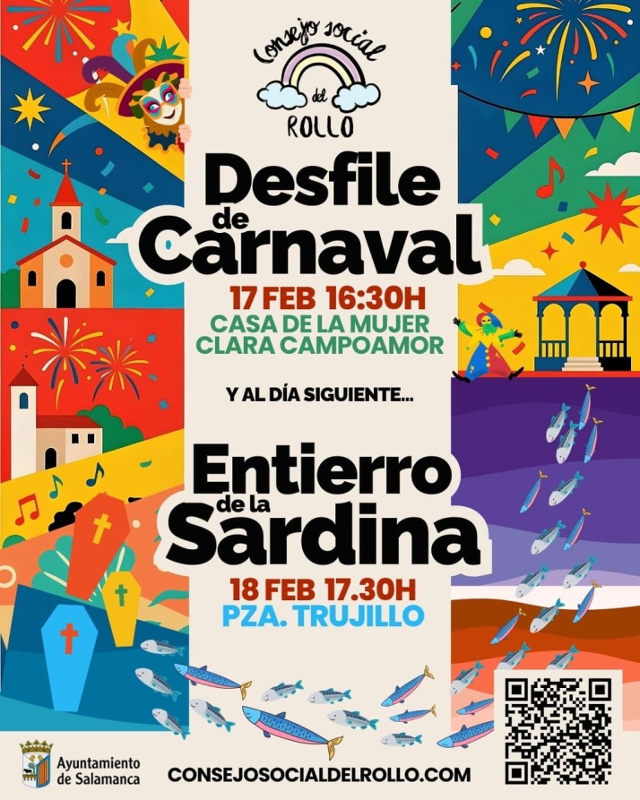 El Rollo y Puente Ladrillo celebran el Carnaval con un gran pasacalles y el Entierro de la Sardina | Imagen 1