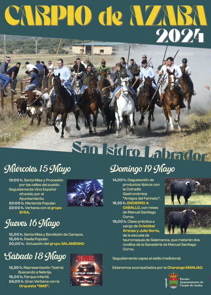 Cartel programa fiestas San Isidro 24 Carpio de Azaba | Imagen 1