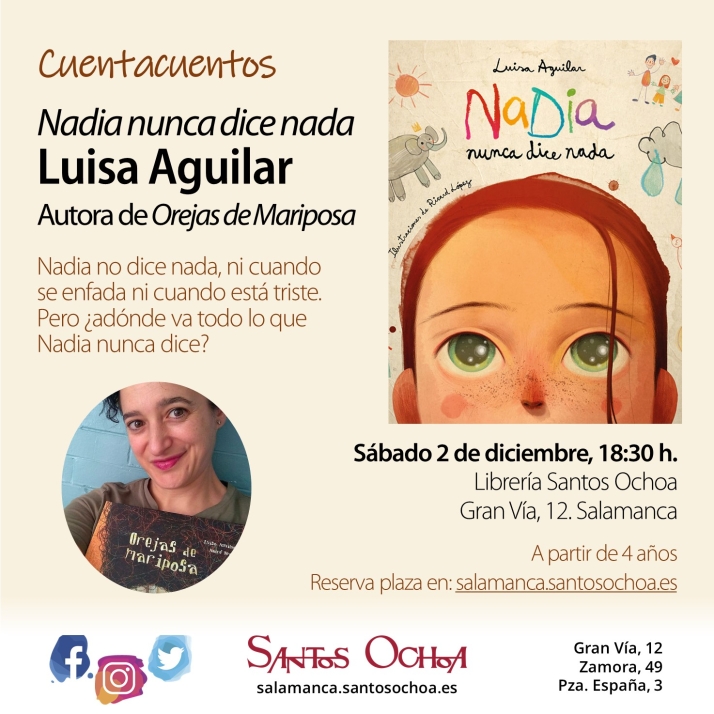 'Nadia nunca dice nada', cuentacuentos con Luisa Aguilar en la librer&iacute;a Santos Ochoa | Imagen 1