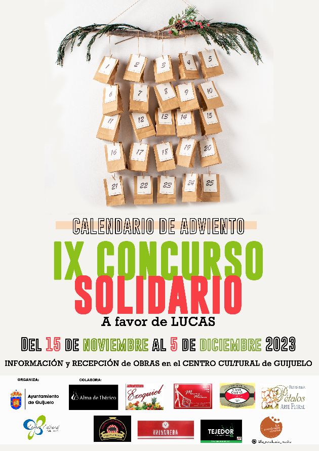 Abiertas las inscripciones para el IX Concurso Solidario Calendario de Adviento de Guijuelo | Imagen 1