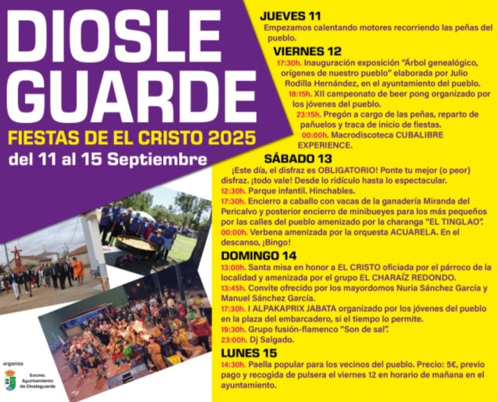 Gu&iacute;a completa de las Fiestas del Cristo 2025 en Dios le Guarde: todos los horarios y actividades | Imagen 1