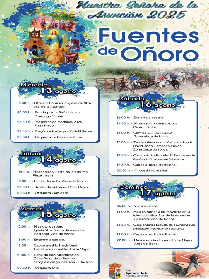 Encierros a caballo, orquestas y un preg&oacute;n a cargo de la Pe&ntilde;a &quot;El Bacalao&quot; : as&iacute; ser&aacute;n las fiestas de Fuentes de O&ntilde;oro | Imagen 1