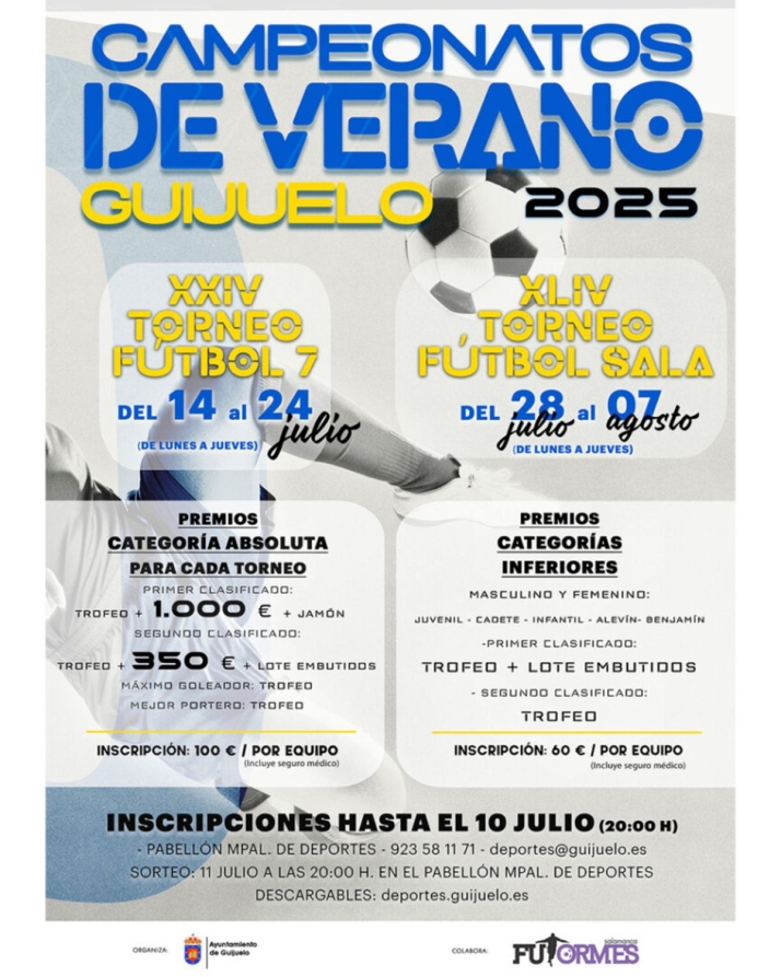 Abierta la inscripción para los Campeonatos de Verano 2025 en Guijuelo | Imagen 1